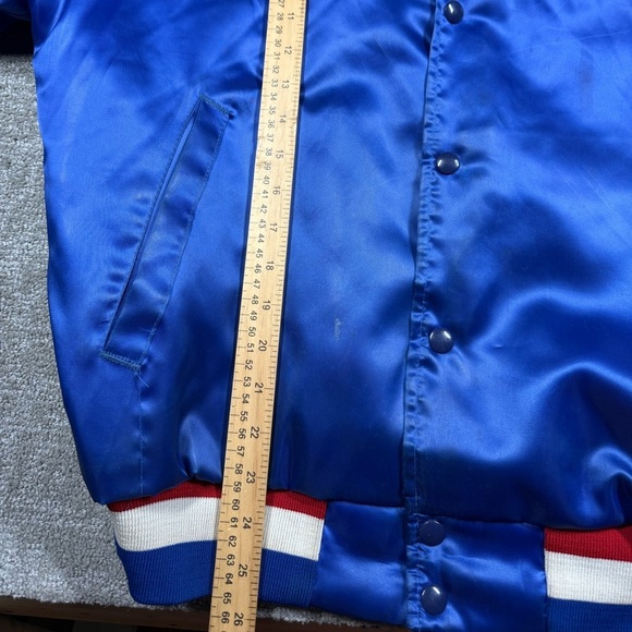 Vintage Swingster MLB Chicago Cubs Stitched Satin Button Down Jacket Sz L - Picture 6 of 7